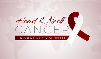 Wall Mural - Head and Neck Cancer Awareness Month Background Illustration