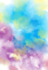 Wall Mural - abstract watercolor digital art painting soft focus for texture background