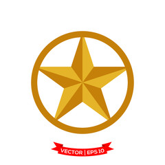 Poster - star icon in trendy flat style, star symbol