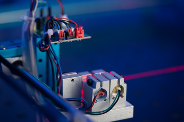 Canvas Print - Laser development system in optical laboratory.