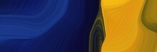 Modern Dynamic Designed Horizontal Header With Golden Rod, Midnight Blue And Brown Colors. Graphic With Space For Text Or Image. Can Be Used As Header Or Banner