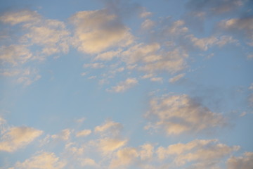 Wall Mural - Beautiful sky without contrails and some clouds