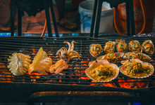Food On Barbecue Grill