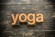 © enterlinedesign - Yoga Concept Vintage Wooden Letterpress Type Word