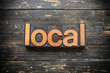 © enterlinedesign - Local Concept Vintage Wooden Letterpress Type Word