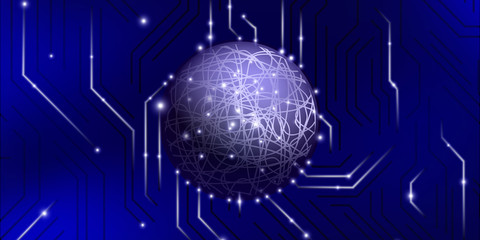 Wall Mural - internet technology. big data sorting. network
