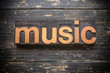 © enterlinedesign - Music Concept Vintage Wooden Letterpress Type Word