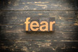 © enterlinedesign - Fear Concept Vintage Wooden Letterpress Type Word