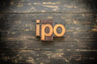 © enterlinedesign - IPO Concept Vintage Wooden Letterpress Type Word