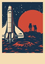 Space Exploration Colorful Poster