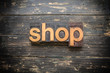 © enterlinedesign - Shop Concept Vintage Wooden Letterpress Type Word