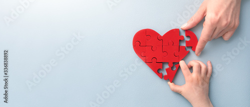 Fotomural The concept of charity, love, donate and helping hand