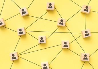 teamwork, network and community concept.