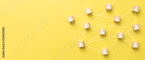 Fotografía Teamwork, network and community concept.