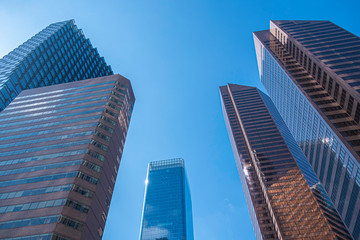 Downtown Calgary Architectural city skyline in Alberta