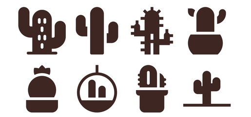 Poster - Modern Simple Set of thorn Vector filled Icons