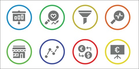 Wall Mural - analytics icon set