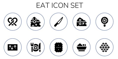 Sticker - eat icon set