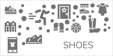 Poster - Modern Simple Set of shoes Vector filled Icons