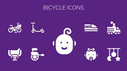 Poster - bicycle icon set