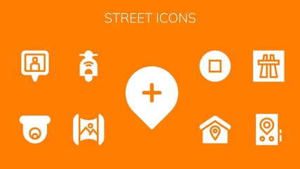 Sticker - street icon set