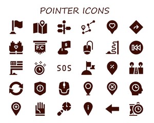 Wall Mural - Modern Simple Set of pointer Vector filled Icons