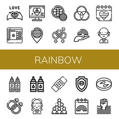 Canvas Print - Set of rainbow icons