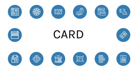 Poster - card simple icons set