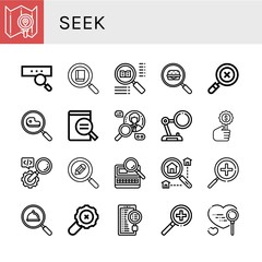 Wall Mural - Set of seek icons