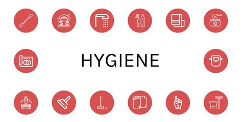 Wall Mural - hygiene icon set