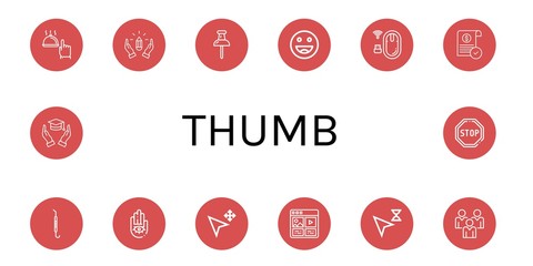 Canvas Print - Set of thumb icons