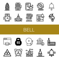 Wall Mural - Set of bell icons