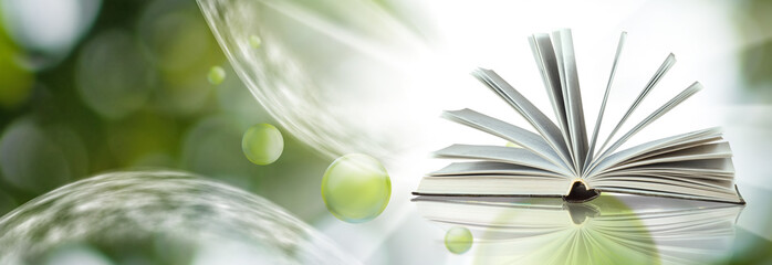 Wall Mural - abstract image of an open book closeup