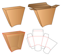 Box packaging die cut template design. 3d mock-up