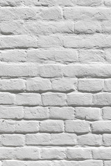 White grunge brick wall background