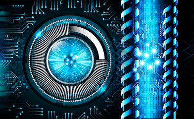 blue eye cyber circuit future technology concept background