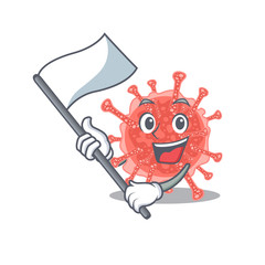 Sticker - A nationalistic oncovirus mascot character design with flag