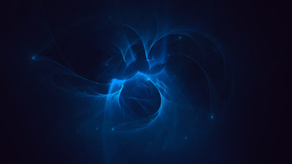 Wall Mural - 3D rendering abstract fractal light background