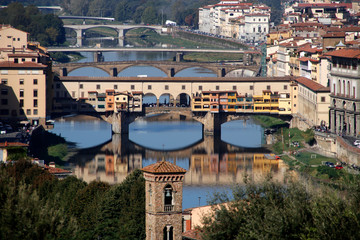 Artistic heritage in the old town of Firenze