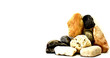 © Somratana - Beautiful river stones to decorate as a background frame and surface, with copy space.