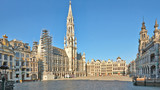 Fototapeta Perspektywa 3d - The main square from Brussels without any people