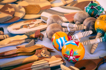 Traditional handcrafted merchandise for sale in Trinidad, Cuba.