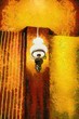 © Kittipong - Antique lamps on the wall Illustrations creates an impressionist style of painting.