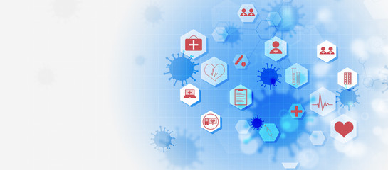 Wall Mural - medical and virus banner