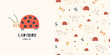 Ladybirds. Seamless pattern and surface design for kids