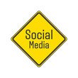 © Parvin - Social media yellow sign. Caution symbol. Vector Illustration