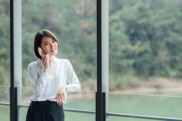 Wall Mural - Young Asian business woman