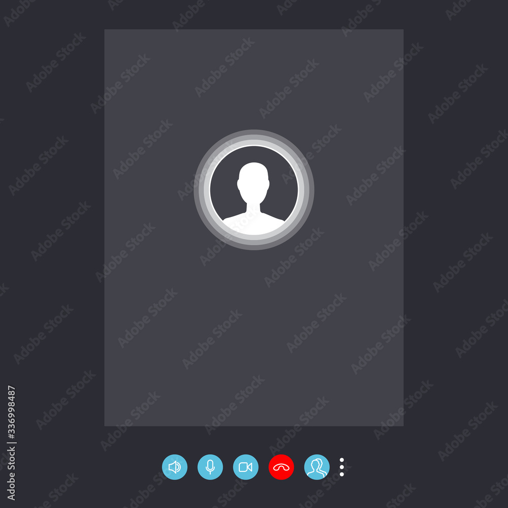 Call screen template. Mobile template, mockup. UI,UX,Kit interface ...