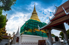 Ancient Pagoda In Phra Kaew Don Tao Temple