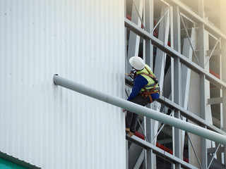 Man Working on the Working at height